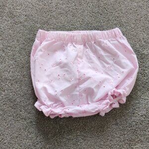 Pink Floral Embroidered Eyelet Bloomers (6-9 Months)